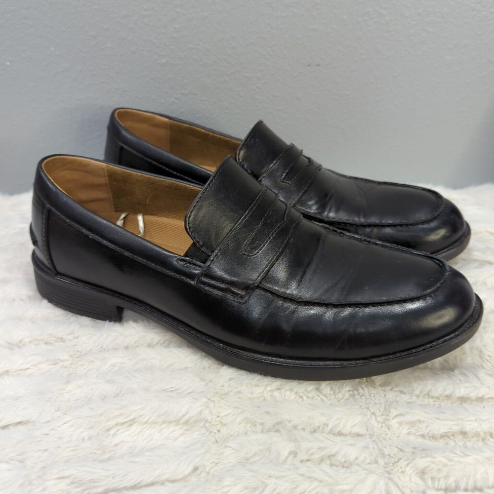Deer Stags Men's Fund Size 8.5 Black‎ Loafers With Memory Foam